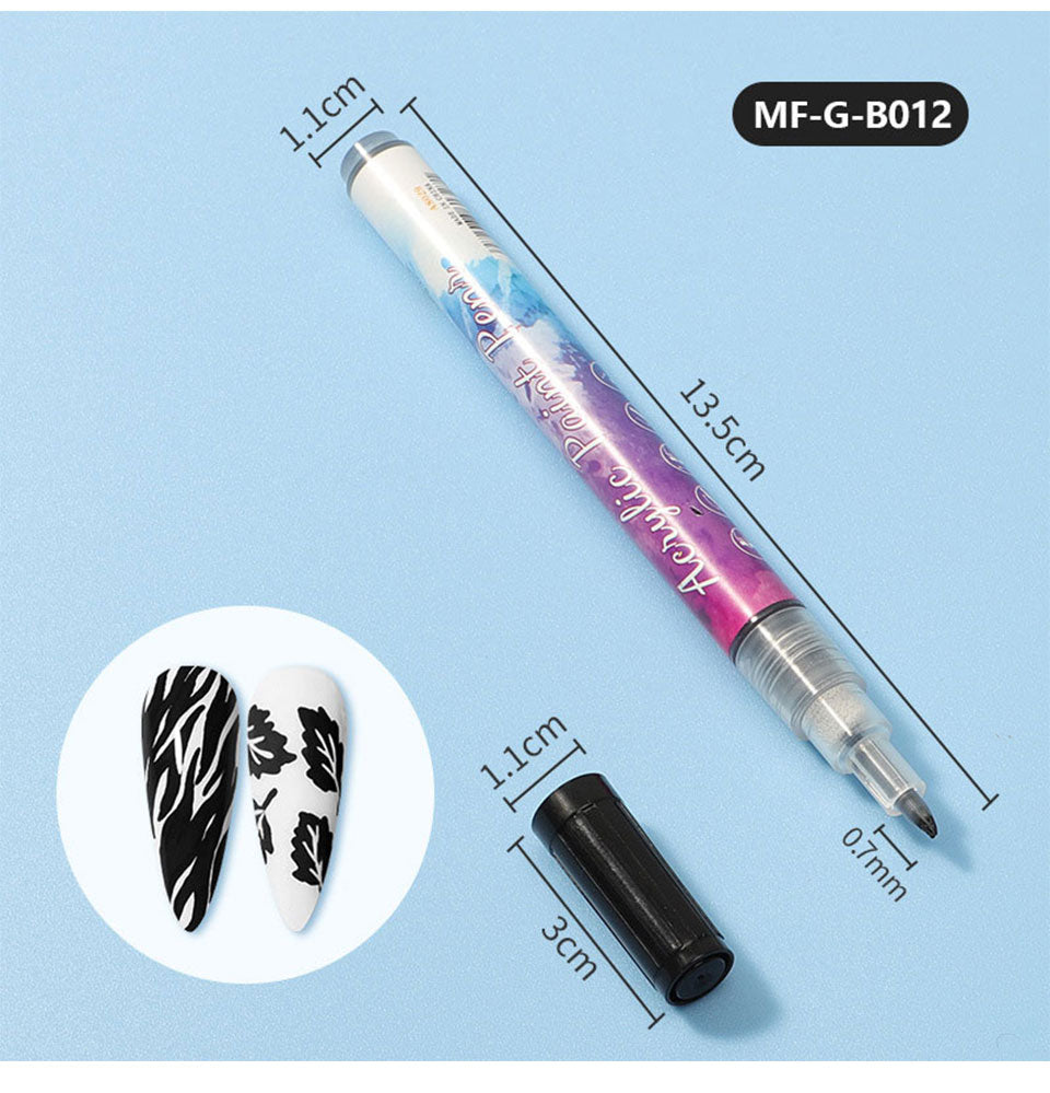 NailWisp - 12 Colors Ultra Thin Curve Manicure Marker